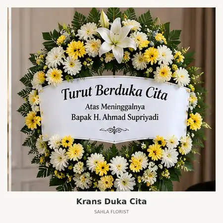 Krans Bunga Duka Harapan Indah