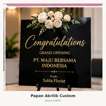Papan Bunga Akrilik Harapan Indah